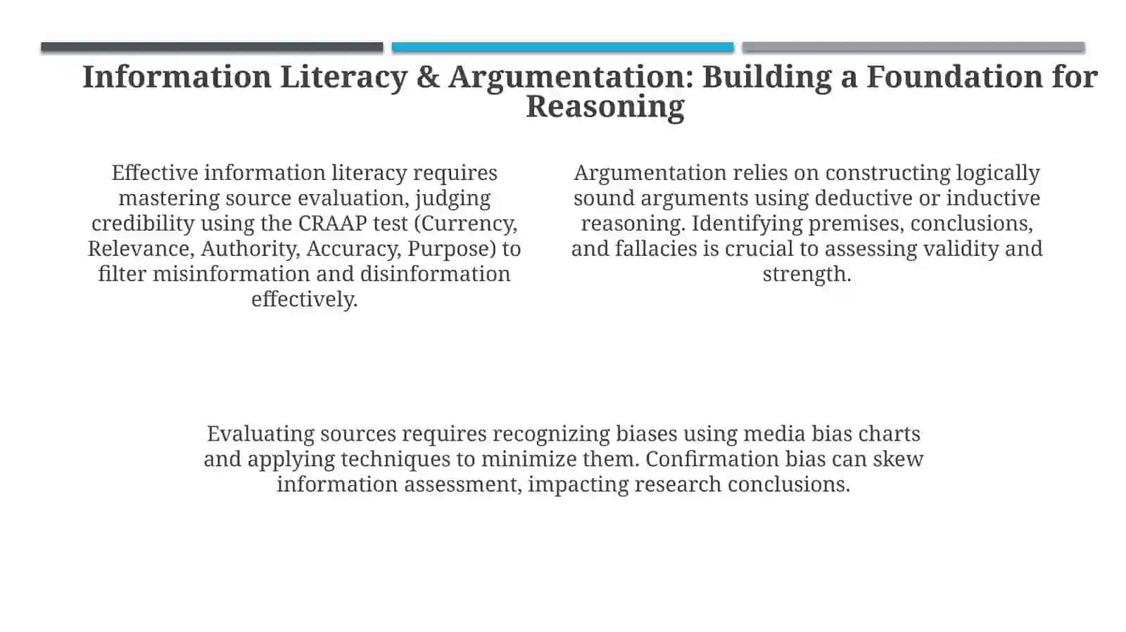 Scoping out the skills of critical thinking 4