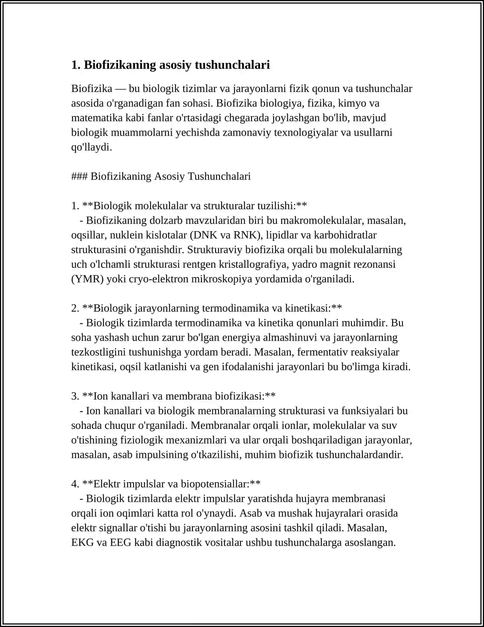 BIOFIZIKA VA TIBBIYOTDA AXBOROT TEXNOLOGIYALARI KAFEDRASIDA O’QITILADIGAN FANLARDAN TALABALAR MUSTAQIL ISHINI TASHKIL QILISH, BAHOLASH TARTIBI TO’G’RISIDA NIZOM 4