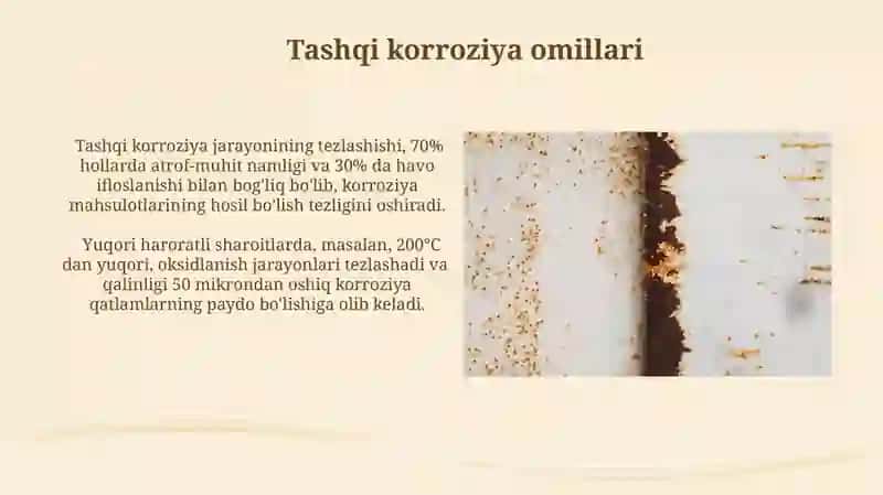 Ichki va tashqi korroziya omillari 4