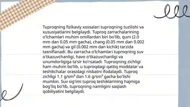 Tuproq qatqaloq hosil bo'lish va yo'qotish 4