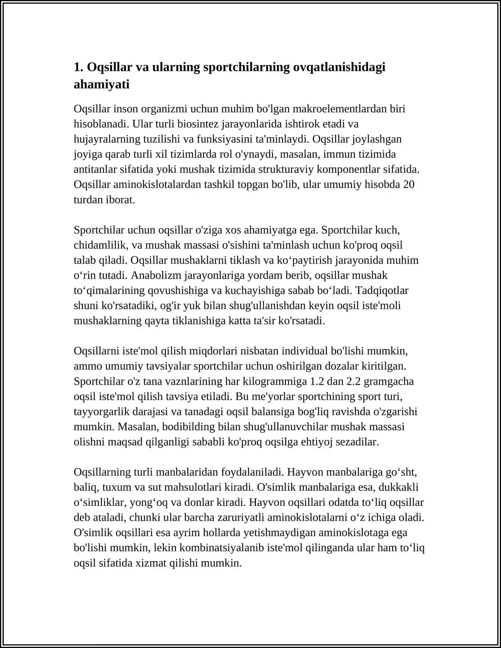 SPORTCHILAR OVQATLANISHINING BIOKIMYOVIY ASOSLARI 4