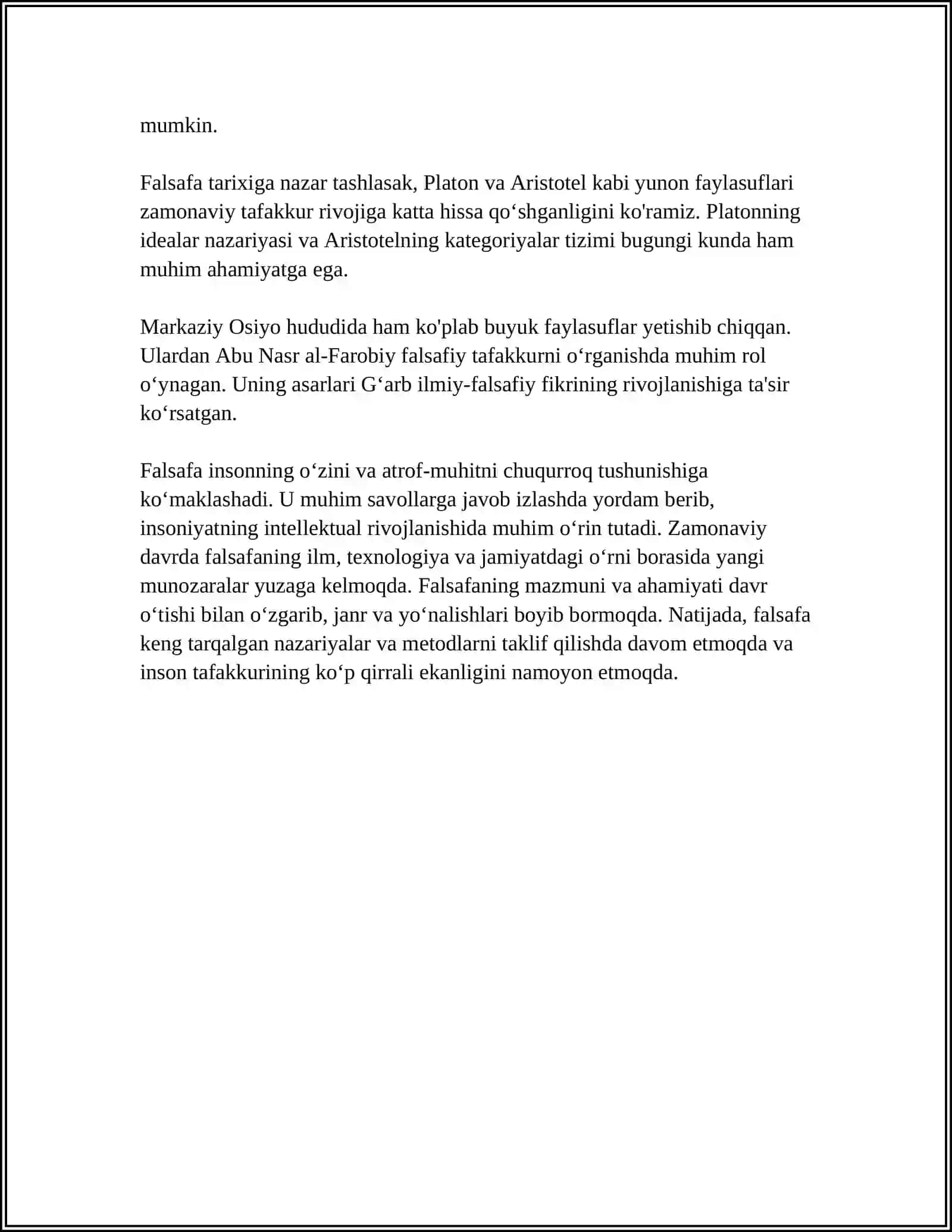 FALSAFA TUSHUNCHASI 4