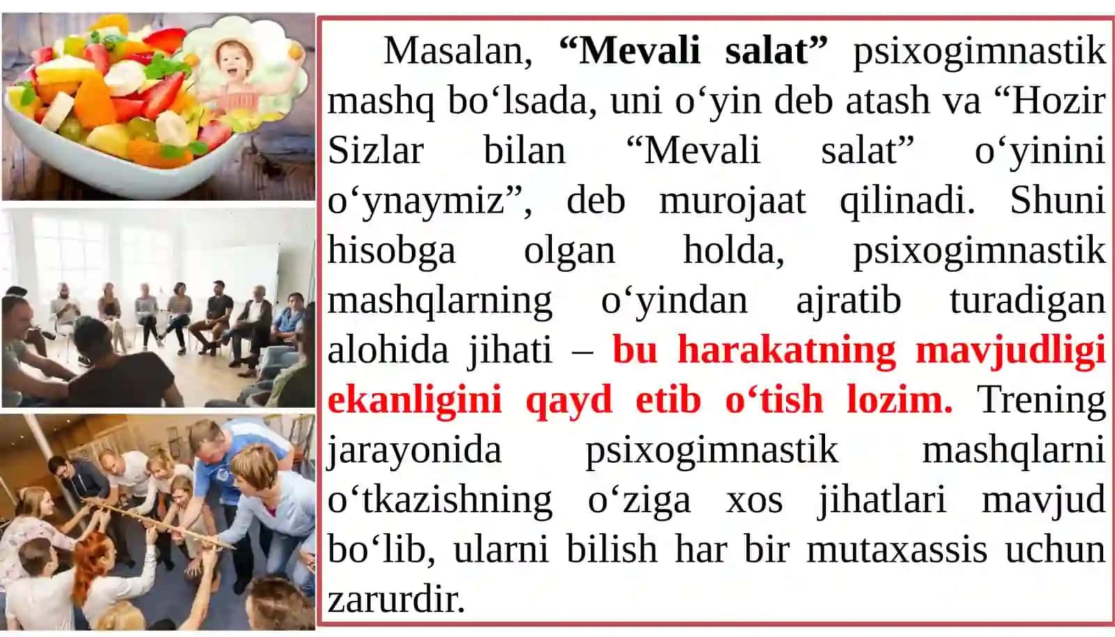 TRENINGJARAYONIDA PSIXOGIMNASTIK MASHQ USULI 4