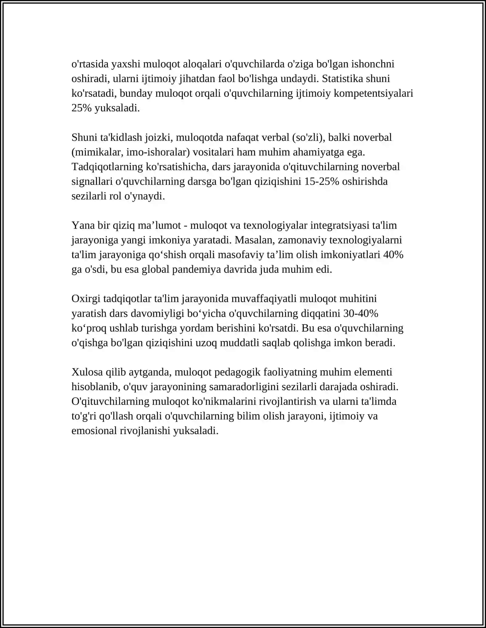 PEDAGOGIK FAOLIYATDA MULOQOT 4