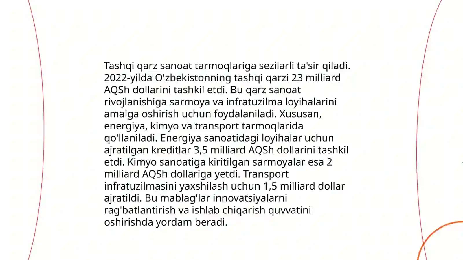Oʻzbekiston Respublikasi tashqi qarzi tahlili 4