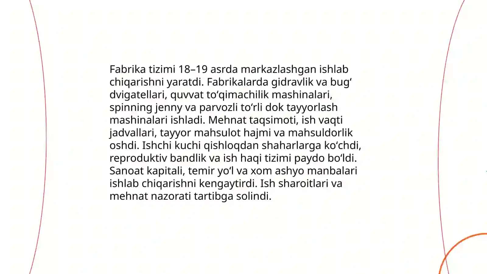 19-asr sanoat inqilobi. Dastlabki sanoat ko'r gaz ma lari 4