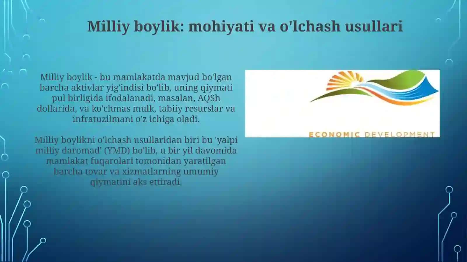 Iqtisodiy rivojlanish va iqtisodiy o'sish: asosiy tushunchalar 4