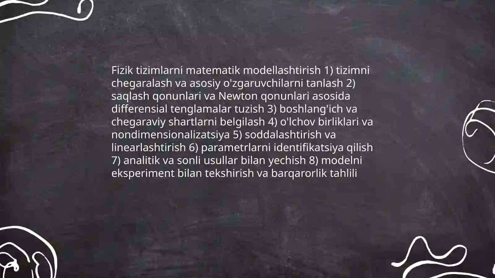 Matematik modellar qurish. Tizimlar yaratish 4