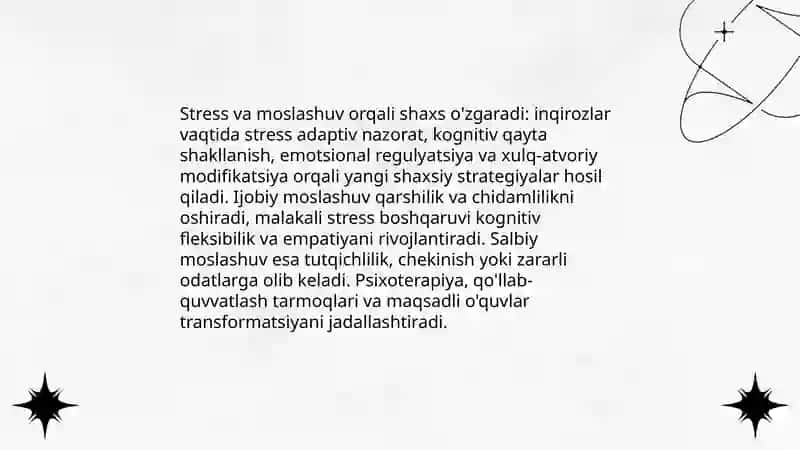 Inqirozli vaziyatlarda shaxsni o'zgartirish shakllari 4
