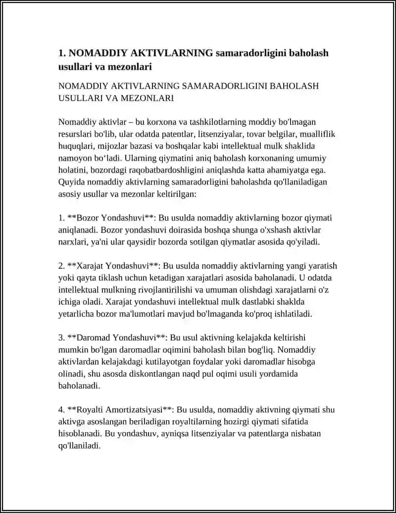 NOMADDIY AKTIVLARNING SAMARADORLIGINI TAHLIL QILISH 4