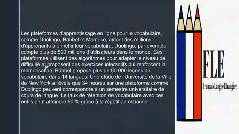 L’utilisation des technologies pédagogiques dans l’enseignement du vocabulaire des langues étrangères 4