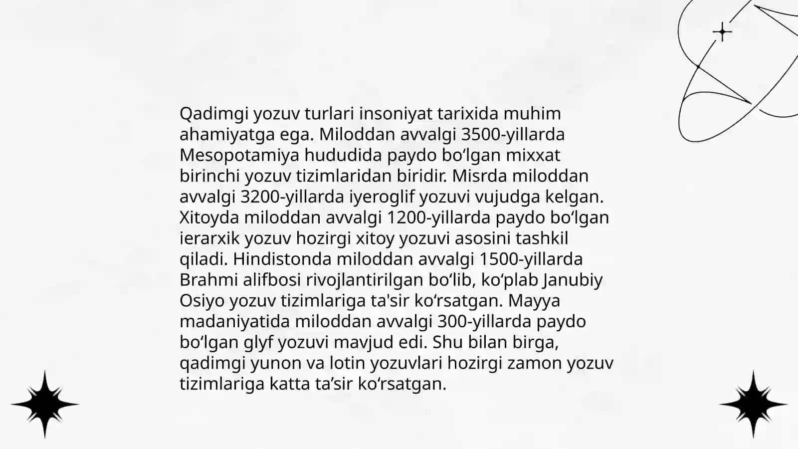 Yozuvning paydo bo'lish tarixi 4