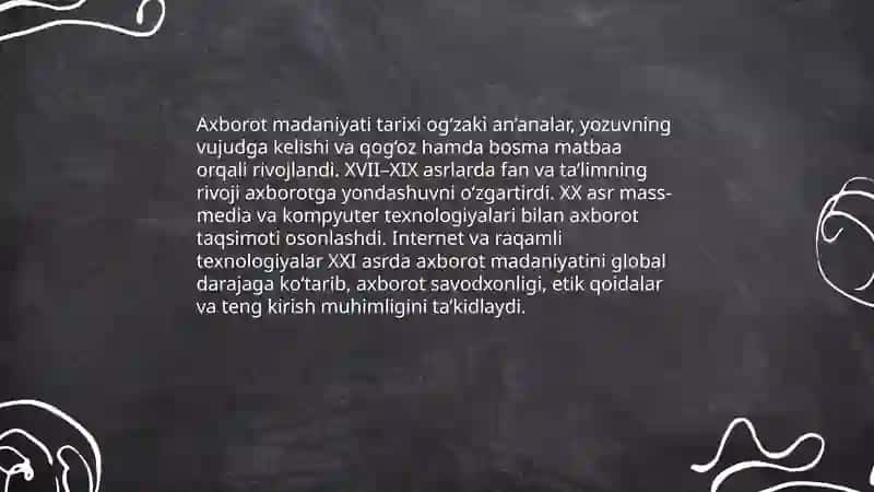 Axborot madaniyati: tushunchasi va asosiy tamoyillari 4