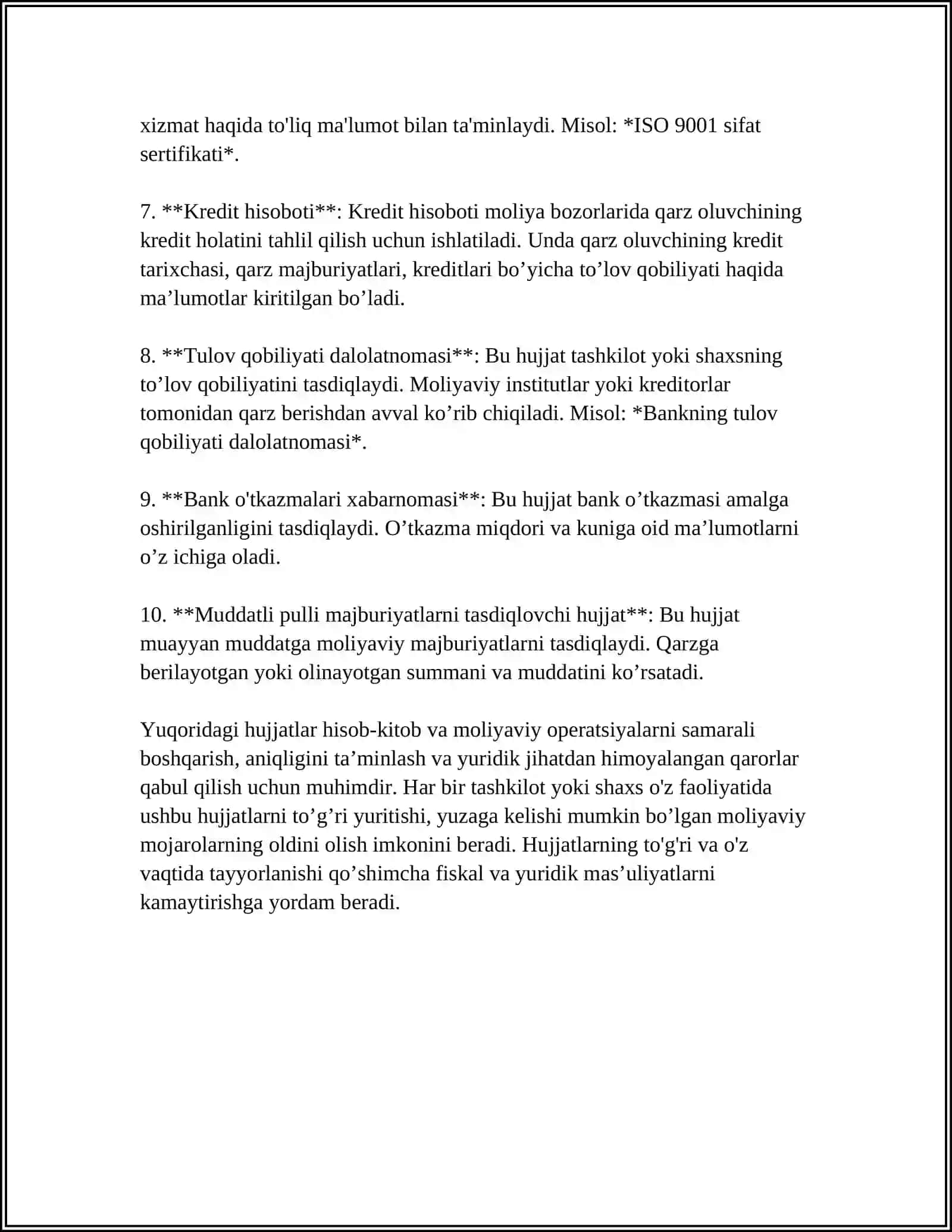 TURLI DEBITOR VA KREDITORLAR BILAN HISOB KITOBLAR HISOBI 4