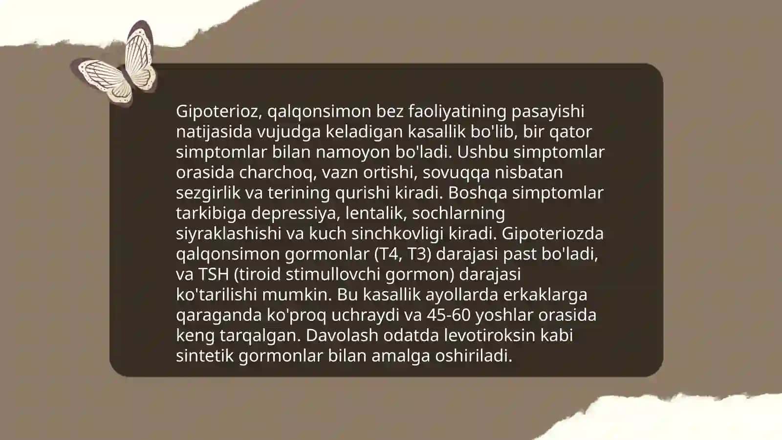 Gipoteriozning sabablari 4