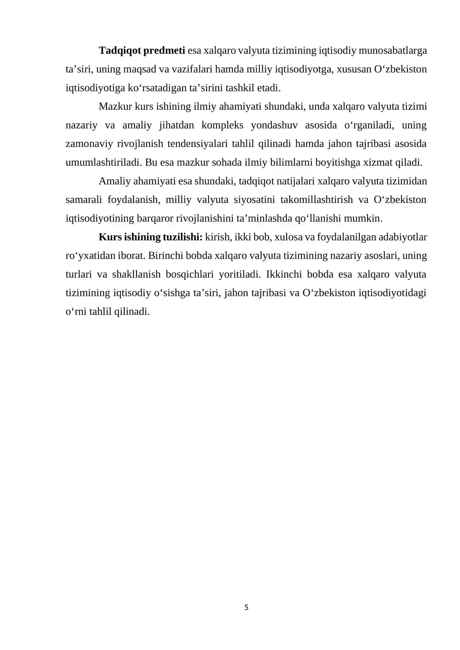 XALQARO VALYUTA TIZIMI MAQSAD VA VAZIFALARI HAMDA UNI O‘ZBEKISTONNI RIVOJLANISHIDA O‘RNI 4