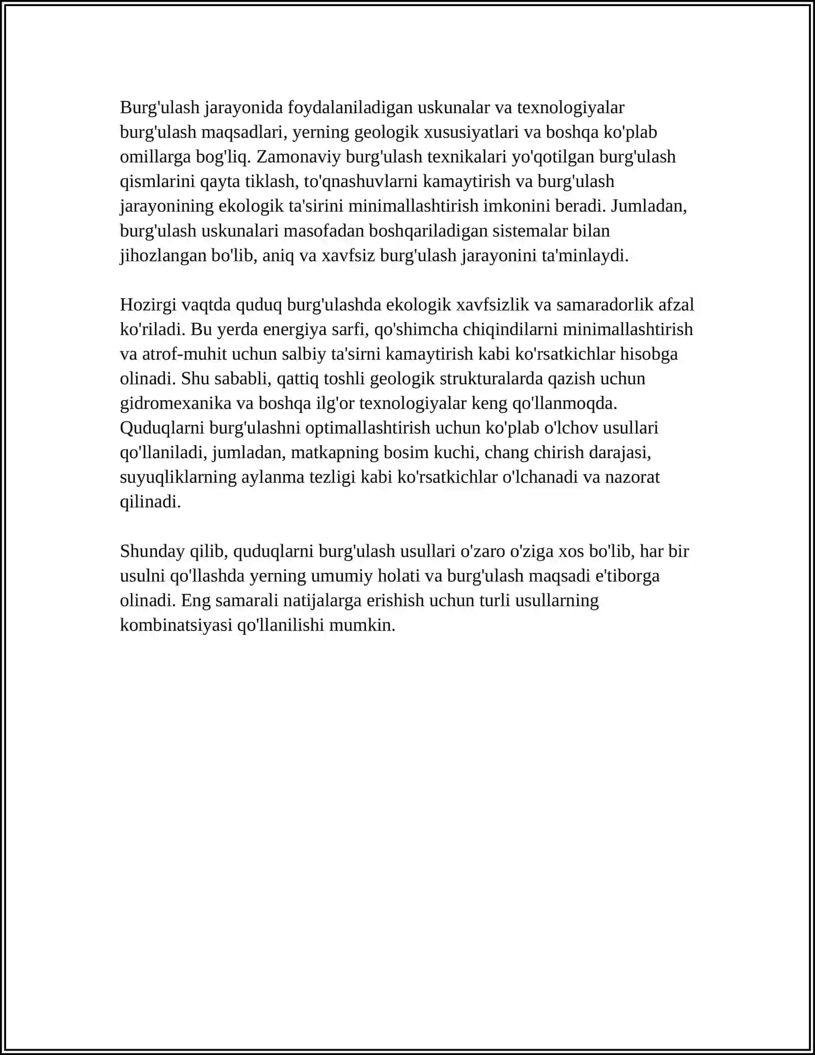 Quduqlarni ishga tushurish texnologiyasi 4