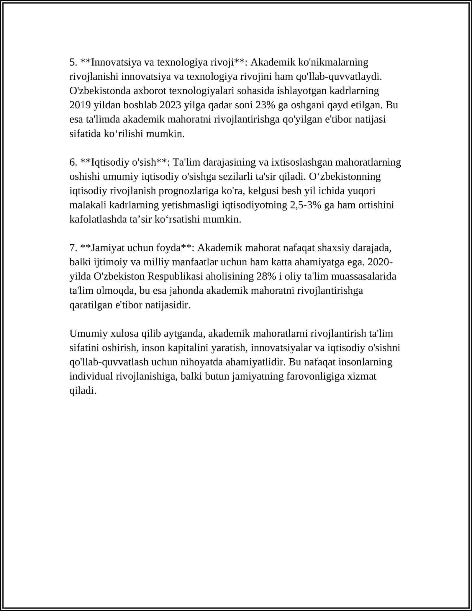 PROFESSIONAL TA'LIMDA AKADEMIK KOʻNIKMALARNING OʻRNI 4
