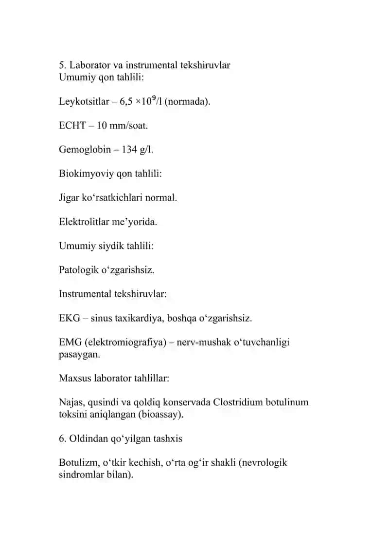 Botulizm kasallik tarixi 4