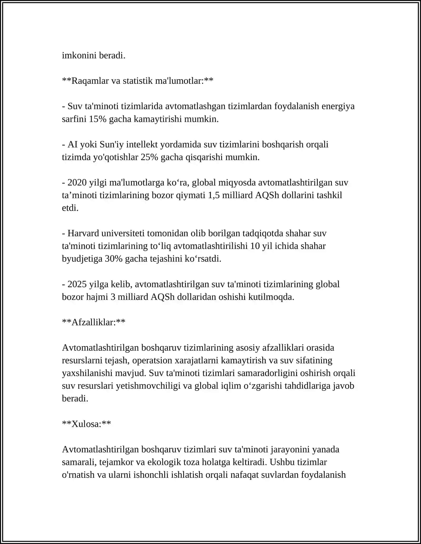 Suv Ta’minoti va Kanalizatsiya Tizimlarini Avtomatlashtirish 4