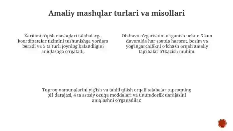 Geografiyada STEAM ta'limiga oid amaliy mashg'ulotlarning ahamiyati 4
