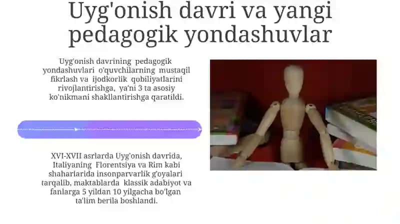 Pedagogik fikr tarixi va maktab amaliyotida oʻquvchi maxorati masalalari 4