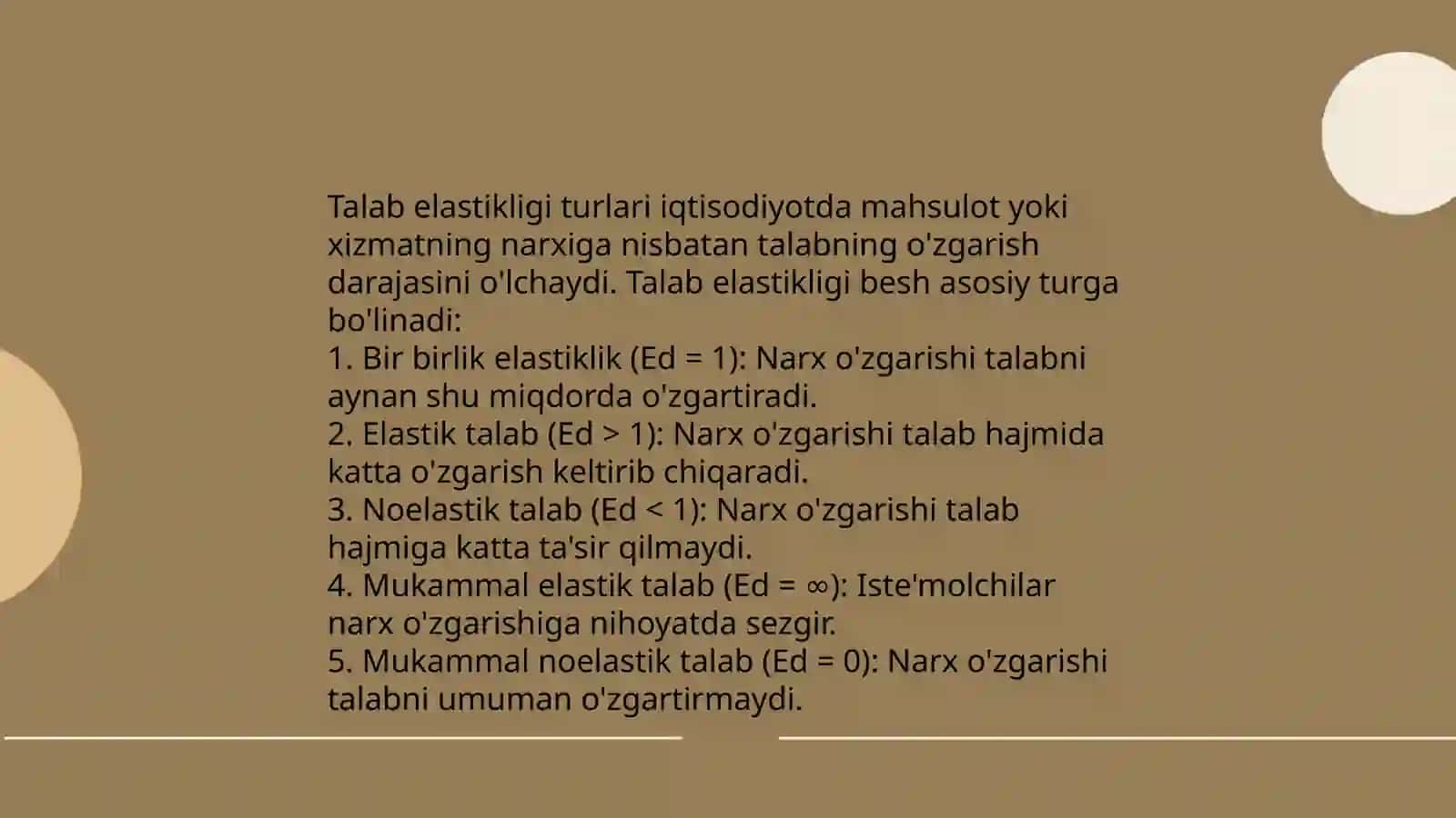 Elastiklik koffitsienti yordamida bozor talabini baholash 4