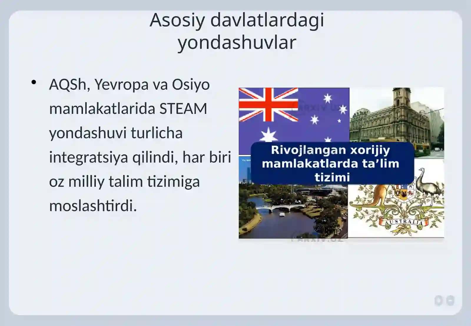 Xorijiy davlatlarda STEAM ta'lim texnologiyasini rivojlanish tarixi 4