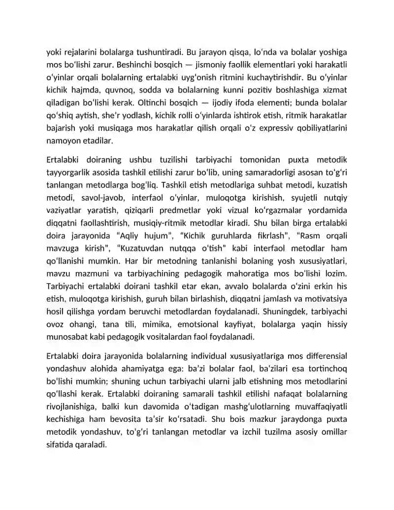 Ertalabki doira mashg‘ulotining mazmuni va pedagogik ahamiyati 4