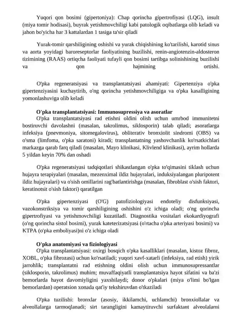 O'pka regeneratsiyasi va transplantatsiyasi 4