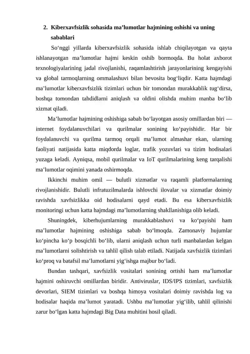 Kiberxavfsizlik va Big Data Tahlili 4