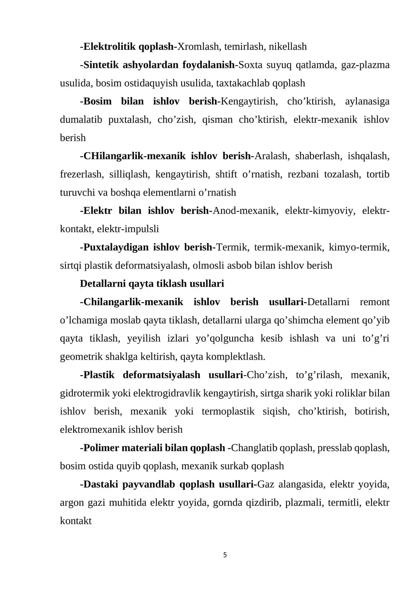 Konchilik sanoati mashinalarini ta’mirlash 4