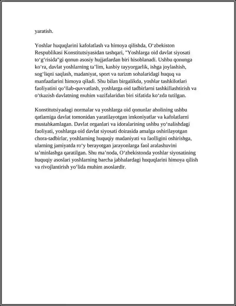 UZBEKISTONDA YOSHLARGA OID SIYOSATNING HUQUQIY ASOSLARI 4