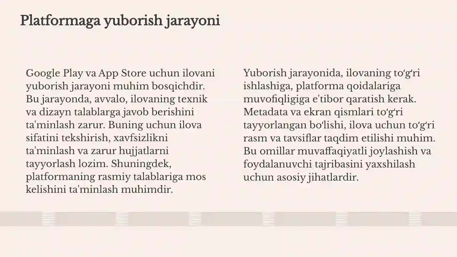 Google Play va App Store uchun ilova joylash. 4