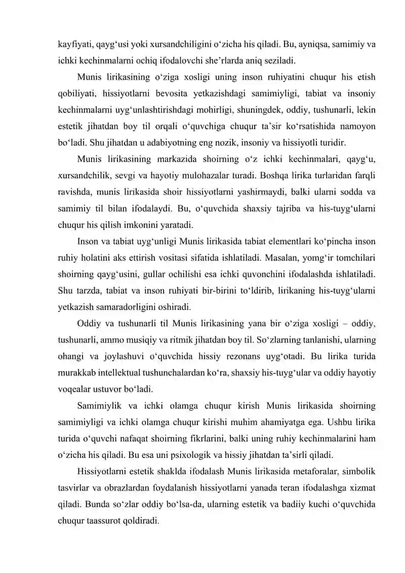 MUNIS LIRIKASINING O'ZIGA XOSLIGI 4