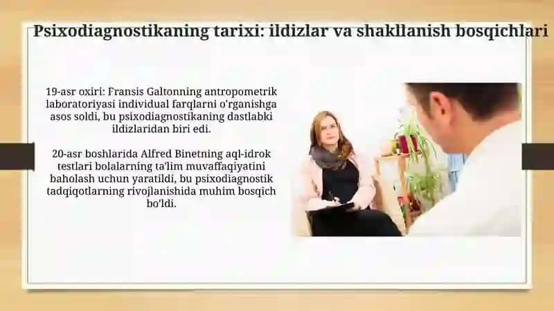 Psixodiagnostika psixologik tadqiqotlar mustaqil sohasisifatidarivojlanishi 4