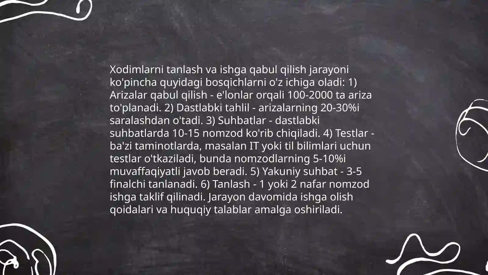 Rasmiy yondashuv va personalni jalb qilish 4