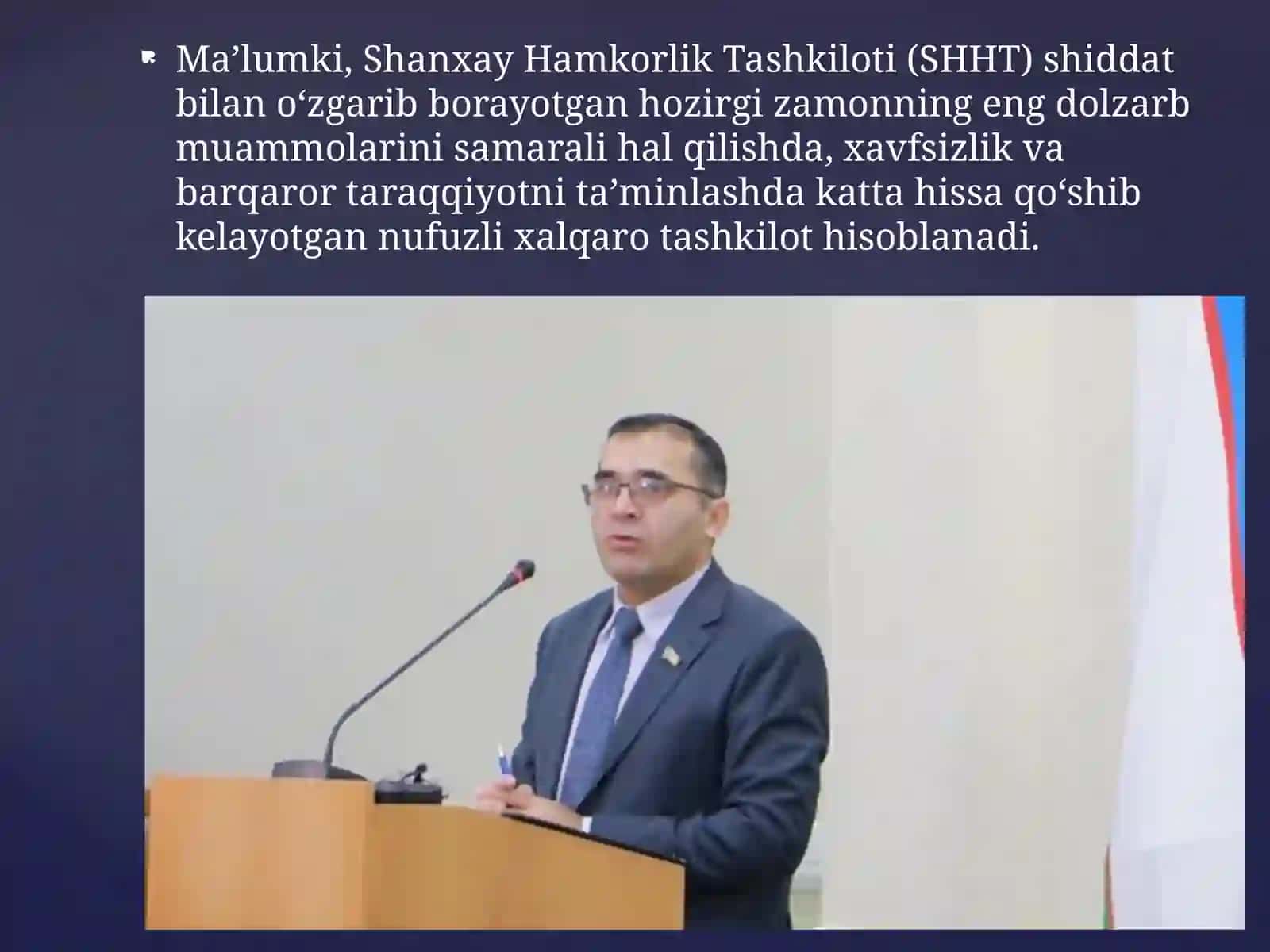 O’zbekistonning SHXT bilan hamkorlik munosabatlari 4