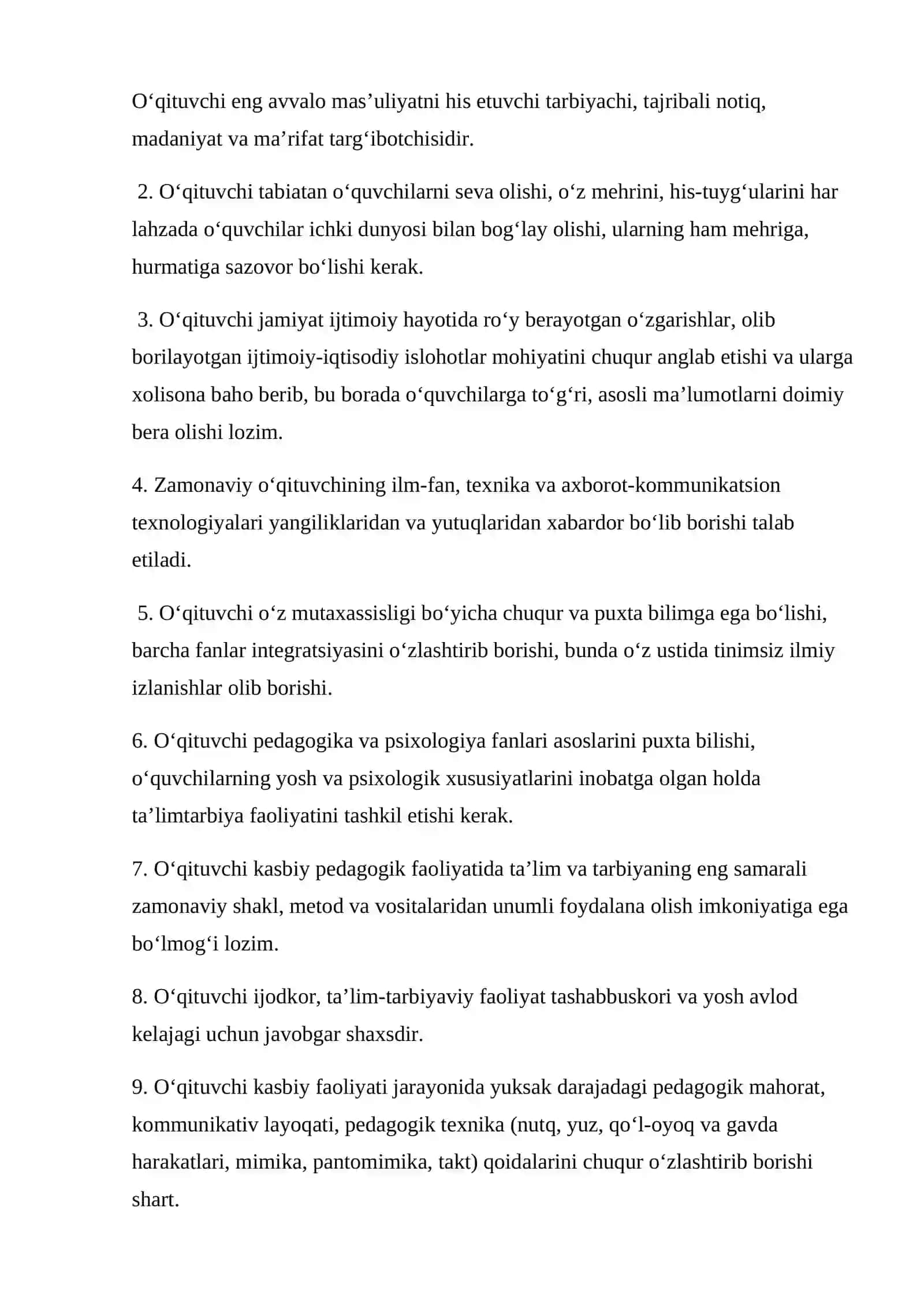 Oliy ta’lim o‘qituvchisi kasbiy kompetensiyasini takomillashtirishning nazariy va amaliy aspektlari 4
