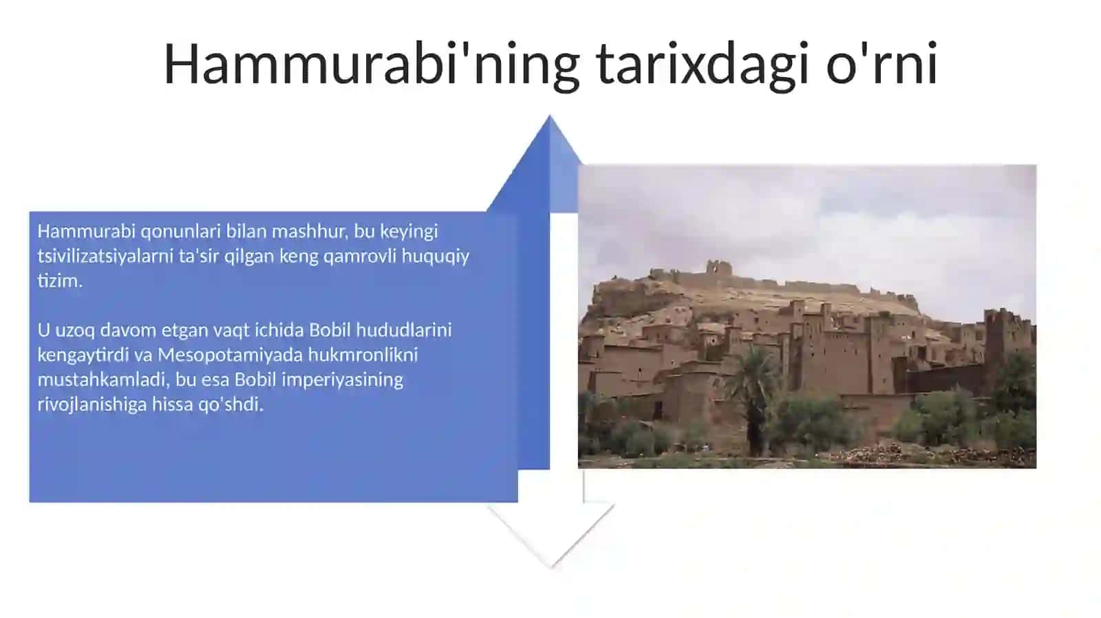 Xamurappi va Bobil podsholigi rivoji 4