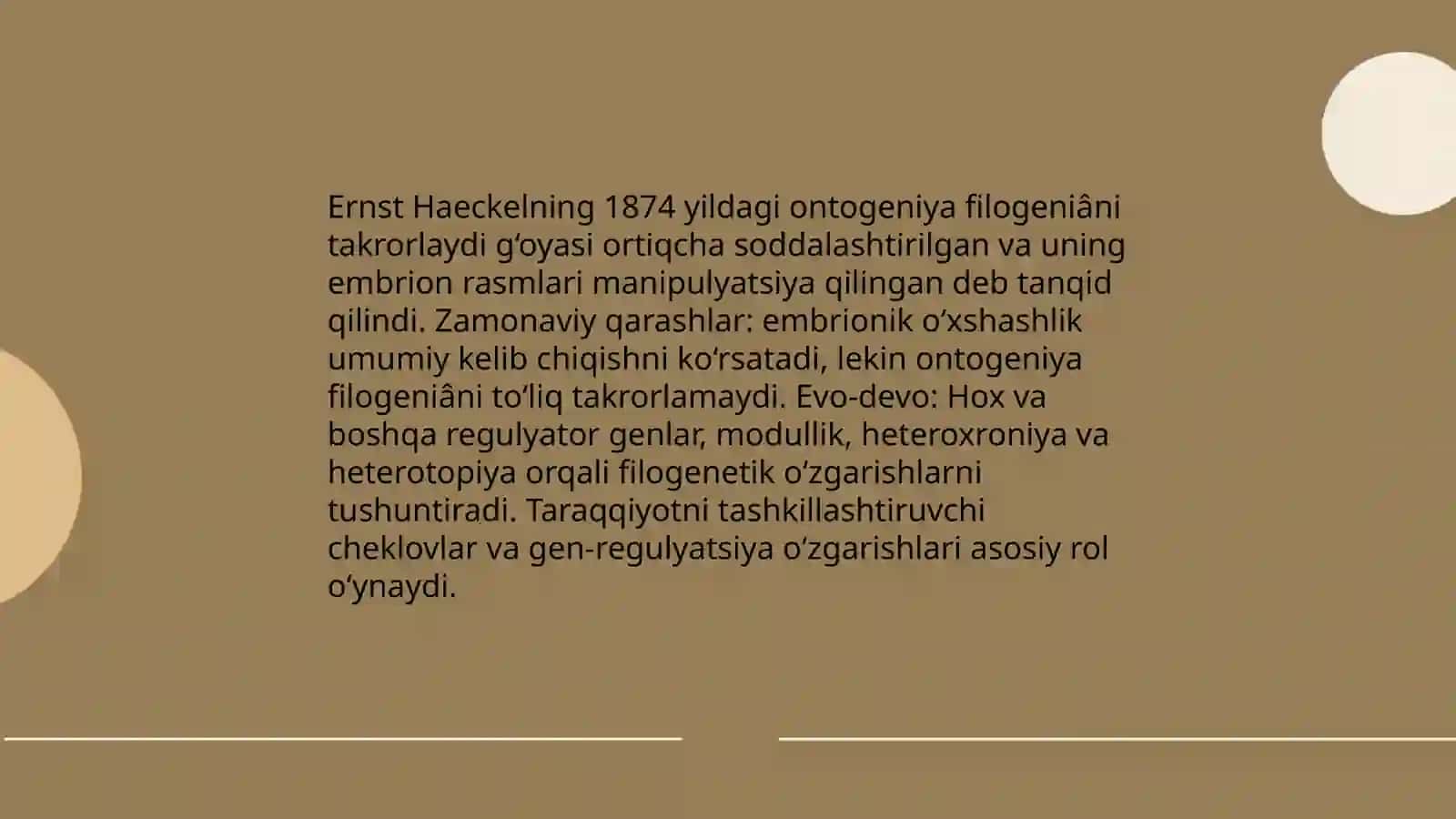 Filogenez va ontogenezning o‘zaro bog‘liqligi 4