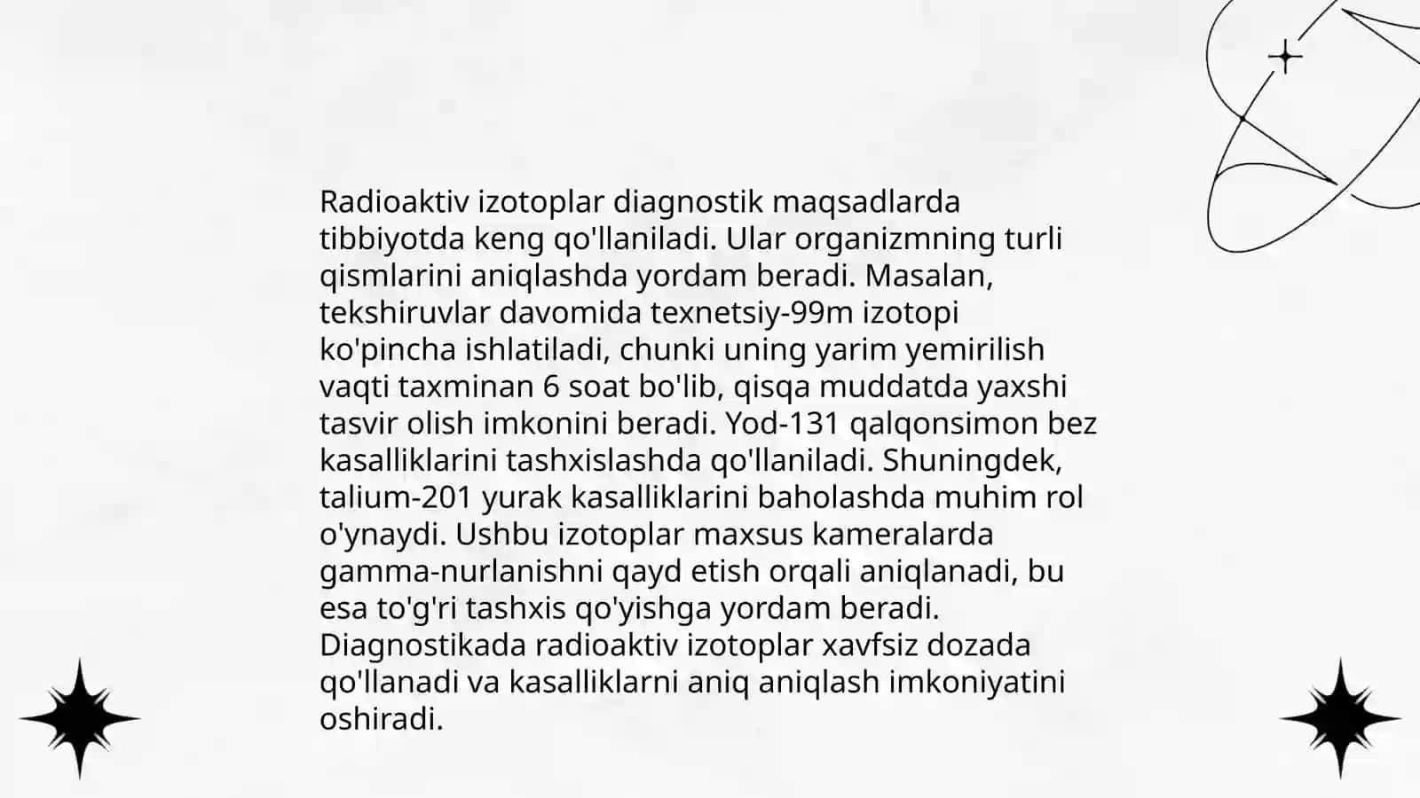 Yadro kimyosining tibbiyotdagi o'rni 4