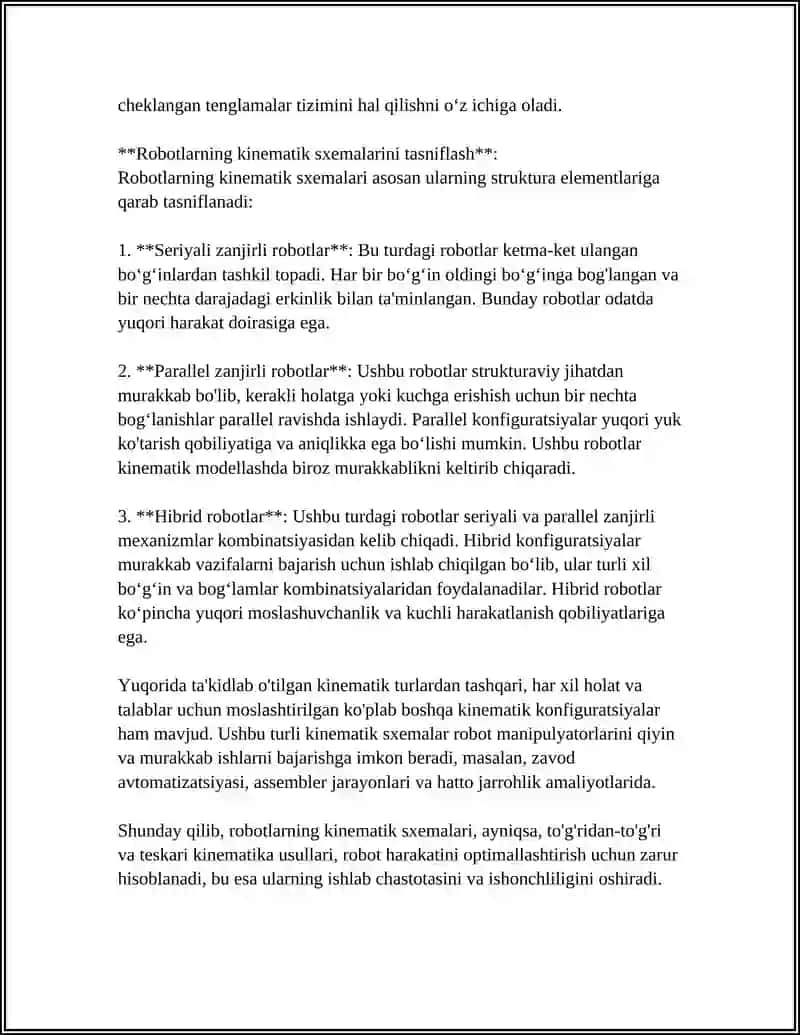 ROBOTLARNI KINEMATIK SXEMALARI 4