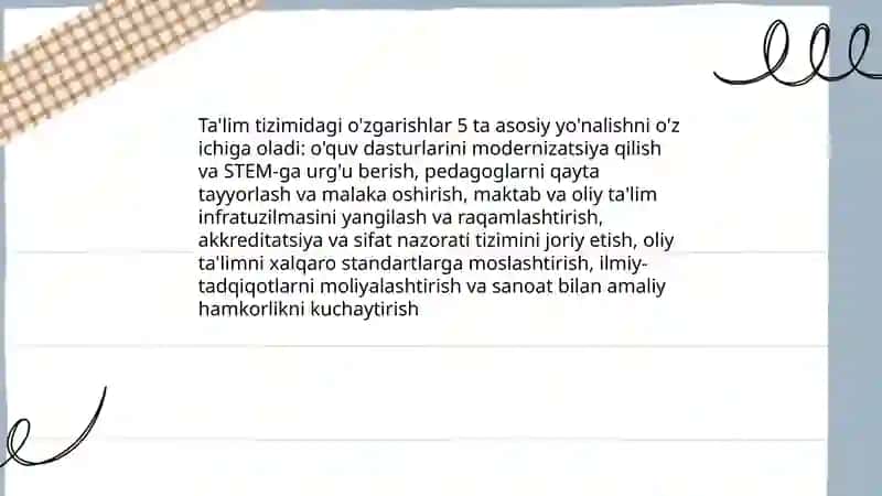 O'zbekistonda ijtimoiy sohada amalga oshirilayotgan o'zgarishlar mazmun va mohiyati 4