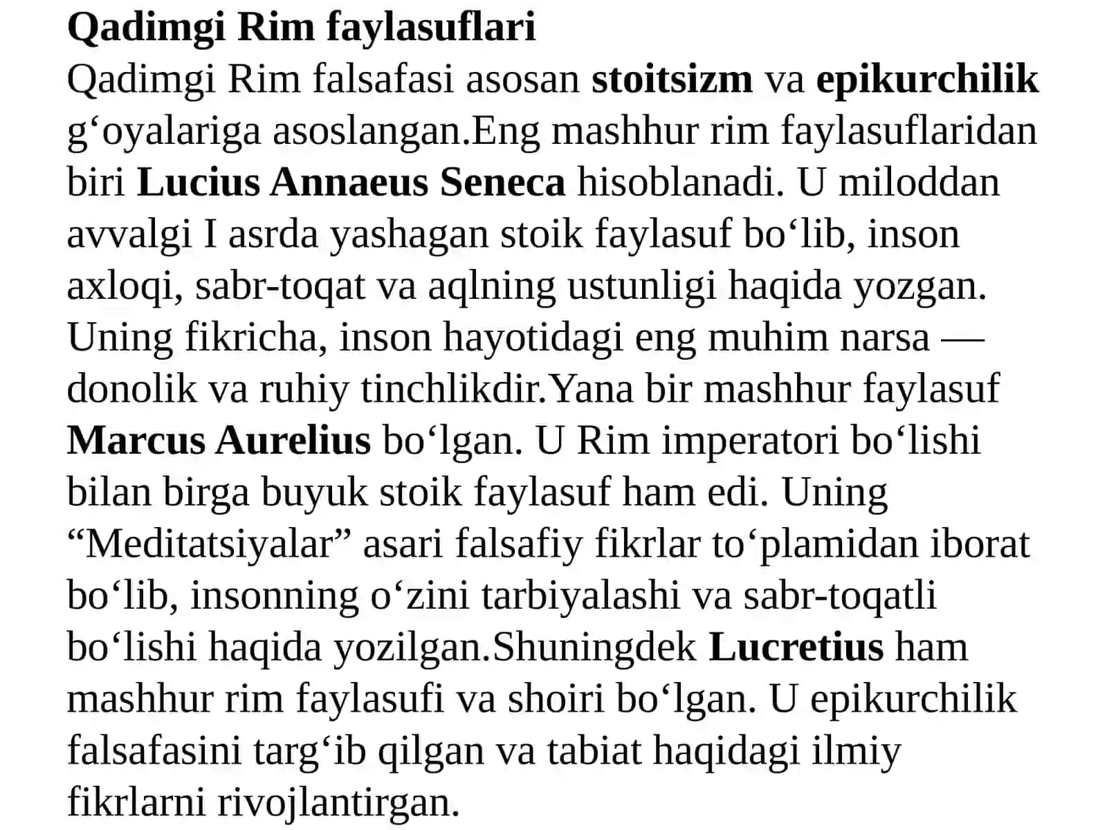 QADIMGI RIM FAYLASUFLARI, SHIFOKORLARI VA YOZUVCHILARI 4