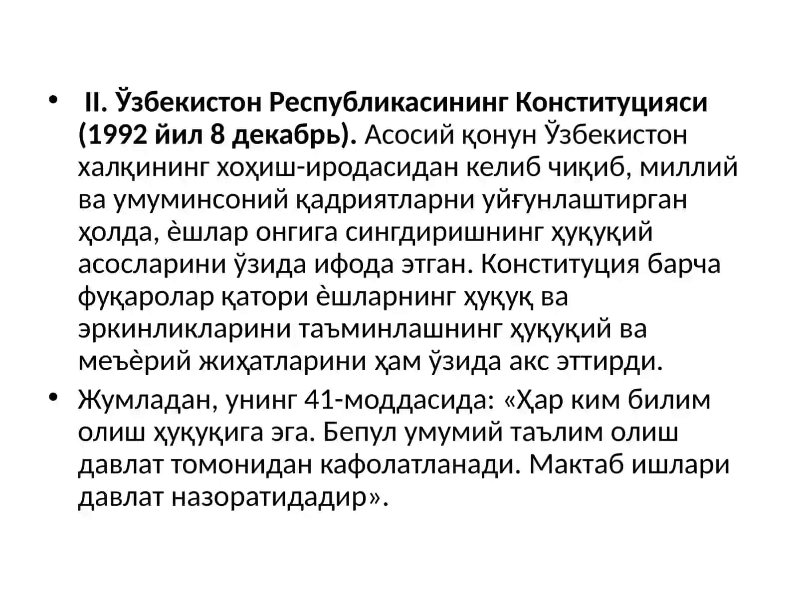 Ta’lim to’g’risidagi Qonunning ahamiyati 4