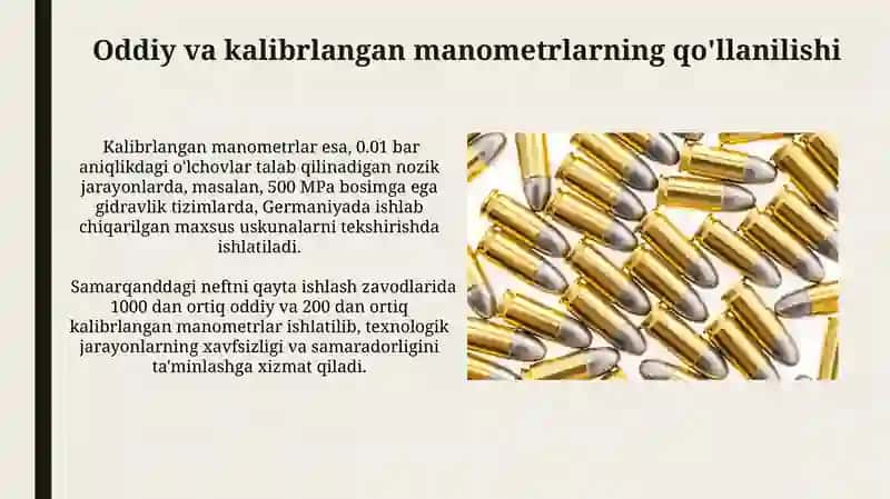 Oddiy va Kalibrlangan Manometrlar 4
