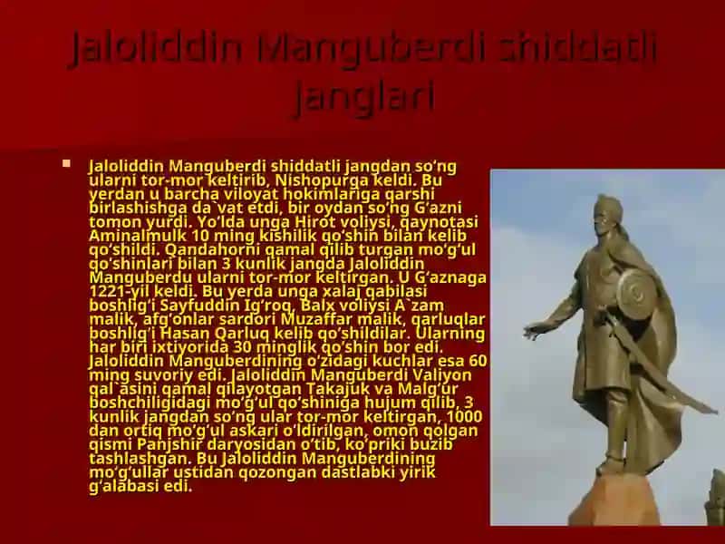 Jaloliddin Manguberdi Vatan Himoyachisi 4