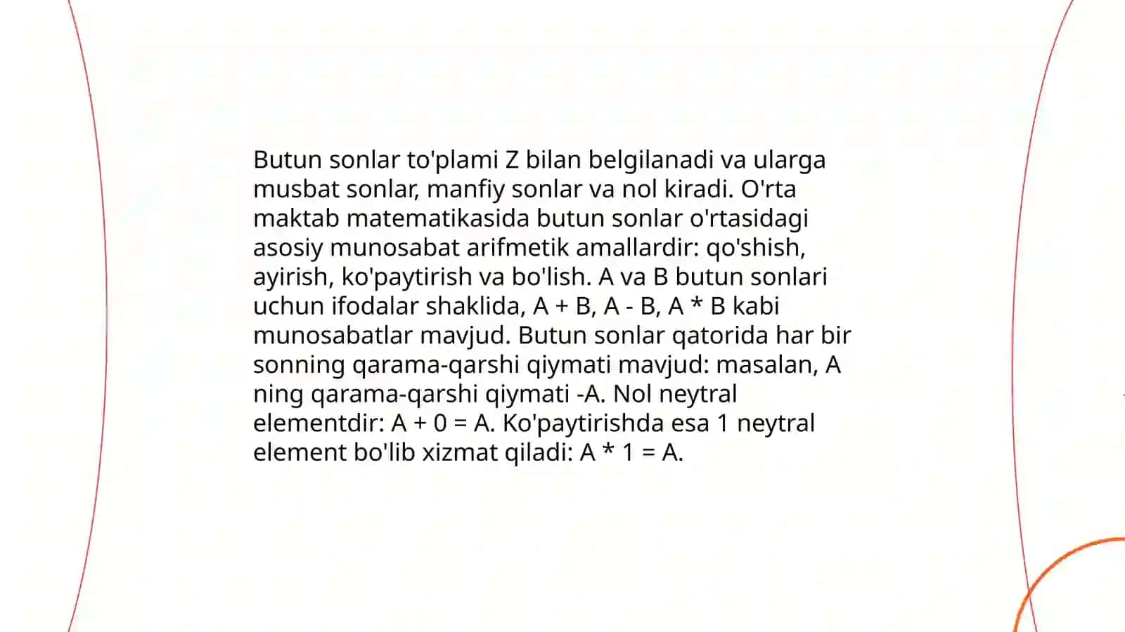 Butun son. Butun songa doir misollar yechishni oʻrganish 4