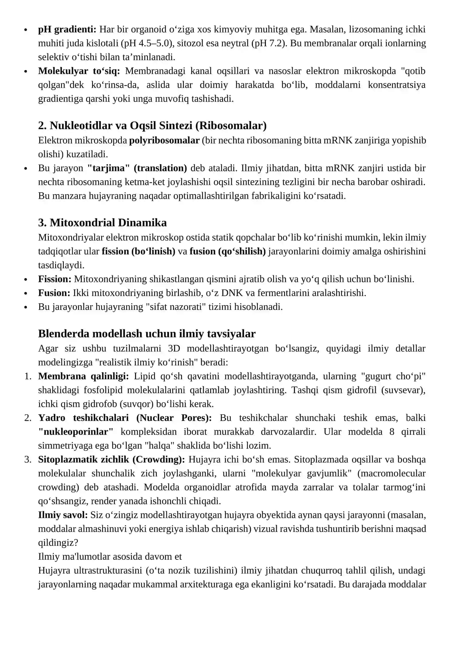 Hujayrani elektron mikroskop ostidagi ko`rinishi va tuzulishi 4